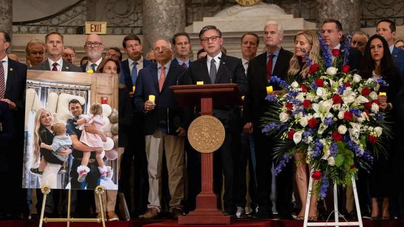 The House voted Wednesday to advance a resolution honoring slain conservative activist Charlie Kirk, clearing the way for floor debate later this week.
Lawmakers voted in favor of advancing the measure and a bill to avert a government shutdown in a joint mechanism known as a ‘rule vote.’
The rule was adopted in a 216 to 210 vote along party lines. Rep. Thomas Massie, R-Ky., who is known to be opposing the federal funding bill, was the lone lawmaker from either side to vote ‘present.’
Massie explained to Fox News Digital that he vehemently supports the Kirk resolution, but opposed an unrelated provision in the rule that blocks Congress’ ability from weighing in on tariff policy.
‘I’m a cosponsor of the Kirk resolution, and obviously I will vote for it, but shamefully they turned off Congress’s ability to vote on tariffs with this rule,’ Massie said.
Rule votes are procedural hurdles that commonly tie together unrelated pieces of legislation that, if adopted, allow House lawmakers to debate each measure individually before respective votes. 
The current rule’s adoption means House lawmakers could vote on the resolution to honor Kirk on either Thursday or Friday.
A vote on the measure to avert a government shutdown – a short-term extension of current federal funding levels called a continuing resolution, or CR – is expected Friday morning.
It is not surprising that no Democrats supported the rule’s adoption on Wednesday; rule votes traditionally fall along party lines and have rarely seen bipartisan crossover, even if the legislation they include has wide support from both Republicans and Democrats.
And while Democrats are largely expected to buck the GOP-led government funding patch, the resolution to honor Kirk’s legacy is expected to get healthy bipartisan support.
The Turning Point USA founder was assassinated last week during a college campus speaking event in Utah.
The resolution to honor him, led by Speaker Mike Johnson, R-La., lauded Kirk as ‘one of the most prominent voices in America, engaging in respectful, civil discourse across college campuses, media platforms and national forums, always seeking to elevate truth, foster understanding and strengthen the Republic.’
It also said Kirk’s ‘commitment to civil discussion and debate stood as a model for young Americans across the political spectrum, and he worked tirelessly to promote unity without compromising on conviction,’ and it called his killing ‘a sobering reminder of the growing threat posed by political extremism and hatred in our society.’
Both Democrats and Republicans have released statements condemning political violence in the wake of Kirk’s killing.
The latter measure that advanced on Wednesday evening, the CR, will keep government agencies funded at current levels through Nov. 21 of this year – if it’s passed by the House and Senate and signed into law by President Donald Trump.
That bill includes a combined $88 million in added security funds for Congress, the judicial branch and the executive branch.
Conversations about boosting lawmaker security, in particular, had been ongoing but took on new urgency after Kirk’s death.
This post appeared first on FOX NEWS House clears path for vote honoring Charlie Kirk, denouncing ‘political extremism’