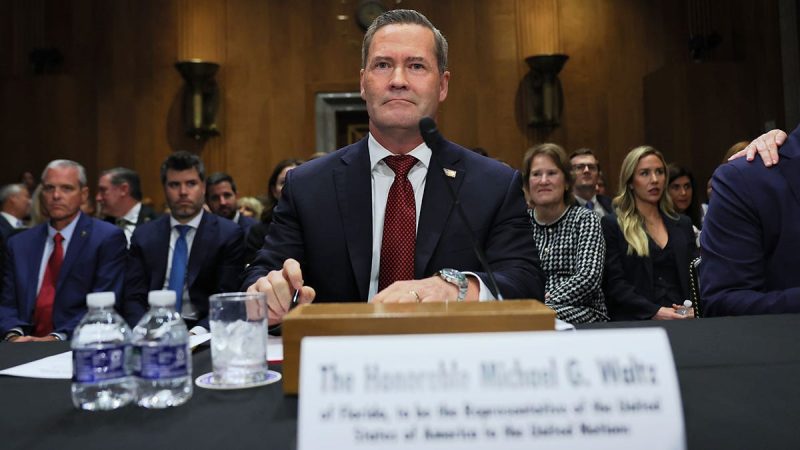 The Senate confirmed the last member of President Donald Trump’s Cabinet on Friday after months of delay from Senate Democrats.
Lawmakers confirmed Mike Waltz to be Trump’s ambassador to the United Nations on a bipartisan 47-45 vote. Sens. John Fetterman, D-Pa., Jeanne Shaheen, D-N.H., and Mark Kelly, D-Ariz., crossed the aisle to confirm him.
Sen. Rand Paul, R-Ky., was the lone Republican to vote against his confirmation. He also voted against Waltz’s advancing out of the Senate Foreign Relations Committee.
Waltz’s confirmation ends a nearly nine-month gap during which the U.S. was without a representative at the U.N., and it comes as the organization gears up for its General Assembly in New York City next week.
Waltz, a retired Army National Guard colonel and former Green Beret, previously served as a House Republican from Florida before being tapped to serve as Trump’s national security advisor.
However, he was dismissed from his position at the National Security Council following the ‘Signalgate’ controversy after Waltz added a journalist to a group chat with Secretary of War Pete Hegseth, CIA Director John Ratcliffe, Vice President JD Vance and others as they discussed strikes in Yemen.
Waltz took responsibility for the blunder and told Fox News’ Laura Ingraham at the time, ‘It’s embarrassing. We’re going to get to the bottom of it.’
Despite the hiccup, Trump tapped Waltz in May to be the U.S. ambassador to the U.N.
The move came after he subbed out Rep. Elise Stefanik, R-N.Y., from the position. At the time, Trump cited concerns that losing her from the House would make it difficult to pass legislation, particularly his ‘big, beautiful bill,’ given the GOP’s razor-thin majority in the lower chamber.
Still, Waltz was scrutinized by Senate Democrats during his confirmation hearing in July, where lawmakers accused the former House Republican of an ‘amateurish’ move for including a journalist into a sensitive conversation. Waltz pushed back that there was no classified information shared in the chat.
During the hearing, Waltz advocated for reforms at the U.N. and argued that ‘we should have one place in the world where everyone can talk.’
‘Where China, Russia, Europe, the developing world, can come together and resolve conflicts,’ he said. ‘But after 80 years, it’s drifted from its core mission of peacemaking.’
This post appeared first on FOX NEWS Trump’s final Cabinet pick, Mike Waltz, confirmed by Senate in narrow vote