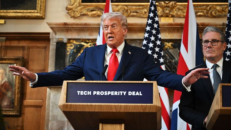President Donald Trump spent the bulk of the week in the U.K. where he inked a new tech deal, and closed out the week gearing up to attend the memorial service of conservative activist Charlie Kirk in Arizona. 
During the trip abroad, Trump and U.K. Prime Minister Keir Starmer unveiled a new $350 billion tech investment plan, which is expected to generate 15,000 jobs across the U.K. and up to 2,500 jobs in the U.S. 
Specific details of the ‘Tech Prosperity Deal’ are sparse, but officials said that the plan will invest in the development of 12 advanced nuclear reactors and that energy will go toward supplying energy needs for the U.K. and the U.S. 
‘It’s a blueprint to win this new era together. Shape it according to our shared values, and seize the incredible opportunities that are on offer,’ Starmer said. ‘We have huge new investments from Nvidia N scale, Open AI, Google, Salesforce and many more backing cutting-edge British jobs for years to come.’
The plan will accumulate $50 billion in economic value and will deliver power to as many as 1.5 million homes, according to Trump. 
Trump also touted the close relationship between the U.S. and the U.K. during a state dinner at Windsor Castle with members of the U.K.’s royal family, including King Charles III. 
‘His Majesty spoke eloquently about the bond which inspired Sir Winston Churchill — the bust is in the Oval Office right now — the beautiful bust of Winston Churchill, to coin the phrase ‘special relationship,’ but seen from American eyes, the word ‘special’ does not begin to do it justice,’ Trump said Wednesday. ‘We’re joined by history and fate, by love and language and by transcendent ties of culture, tradition, ancestry and destiny.’
Trump arrived back in Washington later Thursday and will leave for Kirk’s memorial service Sunday at State Farm Stadium in Glendale, Arizona. The venue holds 63,400 people and has the capacity for up to 73,000 for ‘mega-events,’ according to its website.
Kirk, 31, was killed during a stop on his American Comeback Tour Sept. 10 at Utah Valley University. Kirk’s death has also raised questions about Trump’s own security, amid two assassination attempts on Trump’s life in 2024. 
A senior administration official confirmed to Fox News Digital Friday that federal law enforcement agencies like the Department of Homeland Security released a report Thursday cautioning that they are monitoring ‘several threats of unknown credibility’ against Trump, Vice President JD Vance and others expected to attend Kirk’s memorial service. 
The assessment asserts that the memorial may be an attractive target for violent extremists or lone wolf actors due to the significant media coverage it’s expected to attract.
Meanwhile, Trump said he likely will share some remarks during the memorial service. 
‘It’s going to be big,’ Trump told reporters Monday. ‘I’m going to be at the stadium, and I guess I’ll say a few words. I don’t know, but I guess I will, but I knew him very well. He was an amazing guy. He was all about young people and getting them started.’
<i>Fox News’ Caitlin McFall contributed to this report. </i>
This post appeared first on FOX NEWS Trump caps UK trip with $350B tech pact, heads to Arizona for Kirk’s memorial service